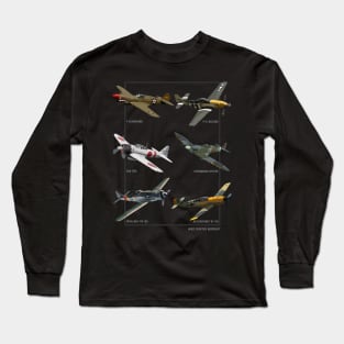 WW2 Fighter Aircraft Warbirds Long Sleeve T-Shirt